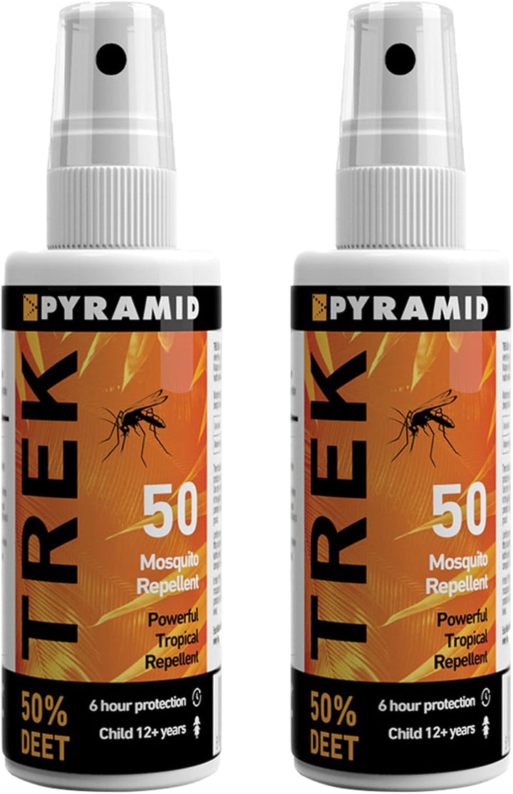 Trek 50 Insect/Mosquito Repellent Deet Spray (2 Bottles, 100Ml)
