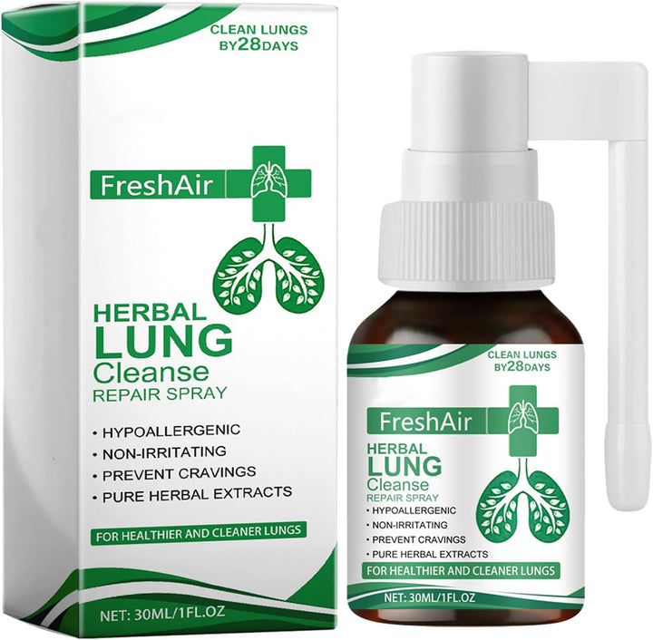 Herbal Lung Cleansing Spray, Lung Cleanse Repair Spray for Healthier and Cleaner Lungs, Powerful Lungs Support & Cleanse & Respiratory, Natural Respiratory Cleanse & Breathe Sprays - 30Ml (1)