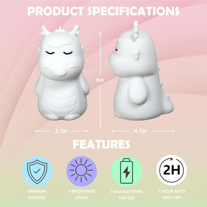 'Breathing Dragon' 5/5 & 4/7/8 Guided Visual Meditation Tool for Adults & Kids | Mindfulness and ADHD Anxiety Relief | 3-In-1 Sleep Aid Device with Night Light for Calm Your Mind for Stress