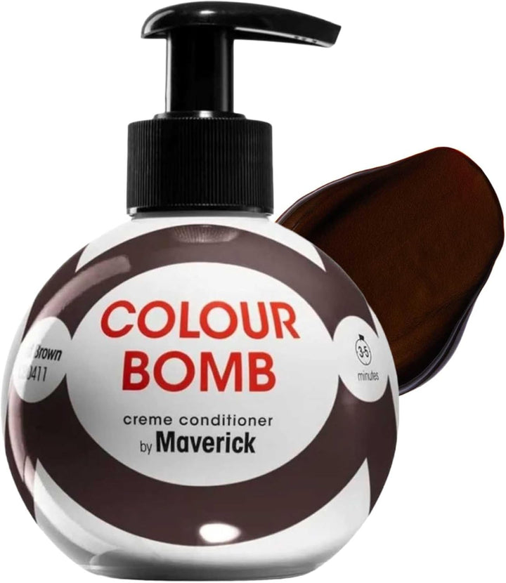Colour Bomb Fire Red Hair Colour Depositing Conditioner 250Ml – Vibrant Gloss & Shine, Softening & Nourishing Colour Refresh Treatment, No Mix, Vegan, Ammonia & Peroxide Free