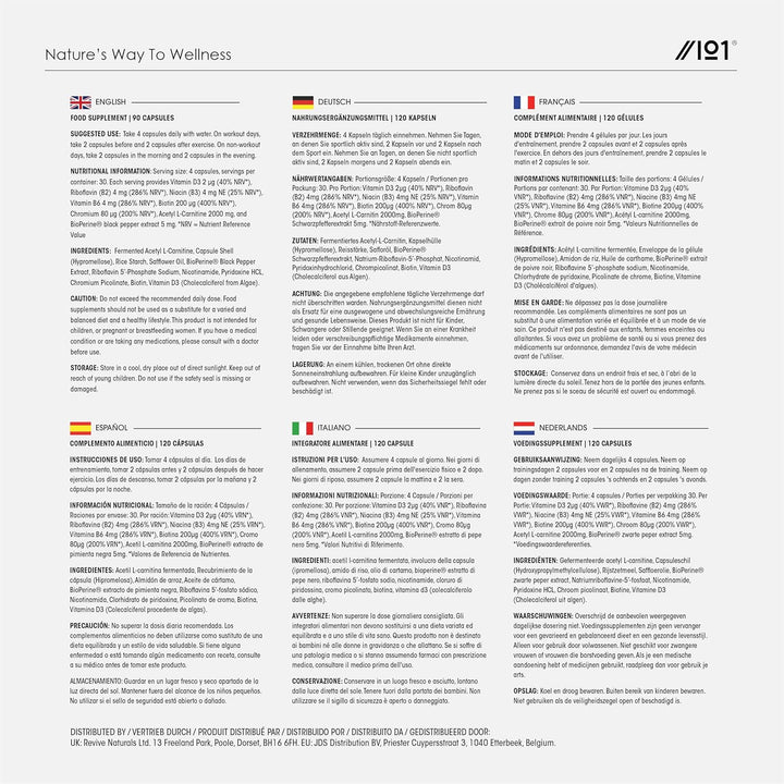 L-Carnitine 2000Mg with Bioperine - 120 Capsules - Energy & Metabolism Support - High Strength Acetyl L-Carnitine Complex (30 Day Supply) by