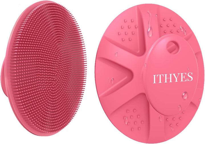 Silicone Body Scrubber Exfoliating Body Brush for Men Women Lathers Well Easy to Clean More Hygienic Shower for Face Scrubber for Sensitive Skin Body Buffer 1 Pack (Black)