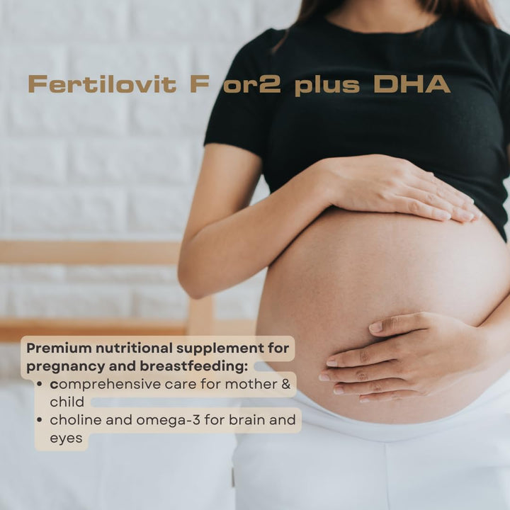 ® For2 plus DHA | Premium Prenatal Supplement for Pregnancy and Breastfeeding | Complete Care with DHA and Choline for Brain and Eye Development | 60 Capsules | 1-Month Pack (One Size)