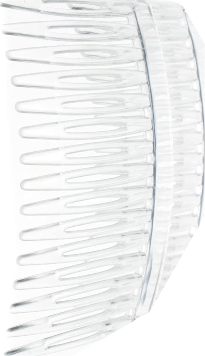 4 Pack of 7Cm Clear Plain French Side Hair Combs Slides Grips Clips Hair Accessories for Women Girls by …