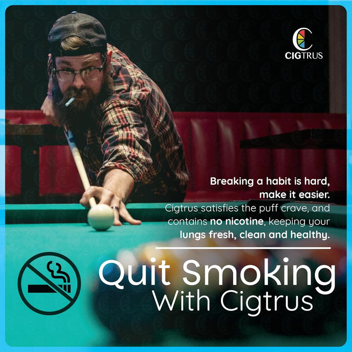 Smokeless Air Inhaler - Tobacco-Free, Nicotine-Free, & Non-Electric | Oral Fixation Relief Aid | Habit Replacing Breathing Stick | (Blue)