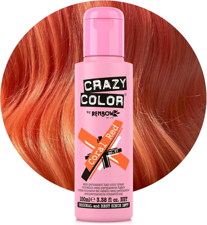Vibrant Vermillion Red Semi-Permanent Hair Dye. Highly Pigmented Scarlet Red Conditioning & Oil Nourishing Vegan Formula | No Bleach or Ammonia | 100Ml
