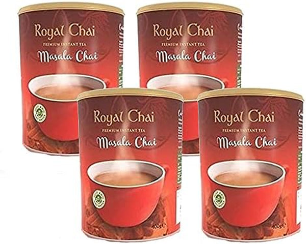Sweetened Instant Masala Tea Tub 400G (Pack of 4) - Premium Natural Indian