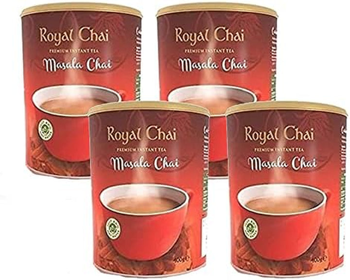 Sweetened Instant Masala Tea Tub 400G (Pack of 4) - Premium Natural Indian