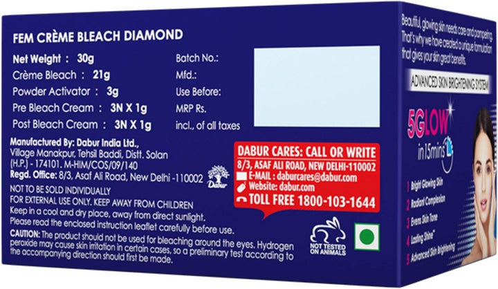 Diamond Crème Bleach, 30G