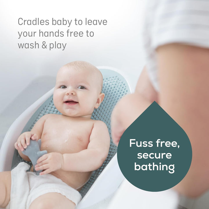 - Baby Bath Support - Soft Touch Support - Water Level Indicator - Ideal for Babies Less than 6 Months Old - Aqua