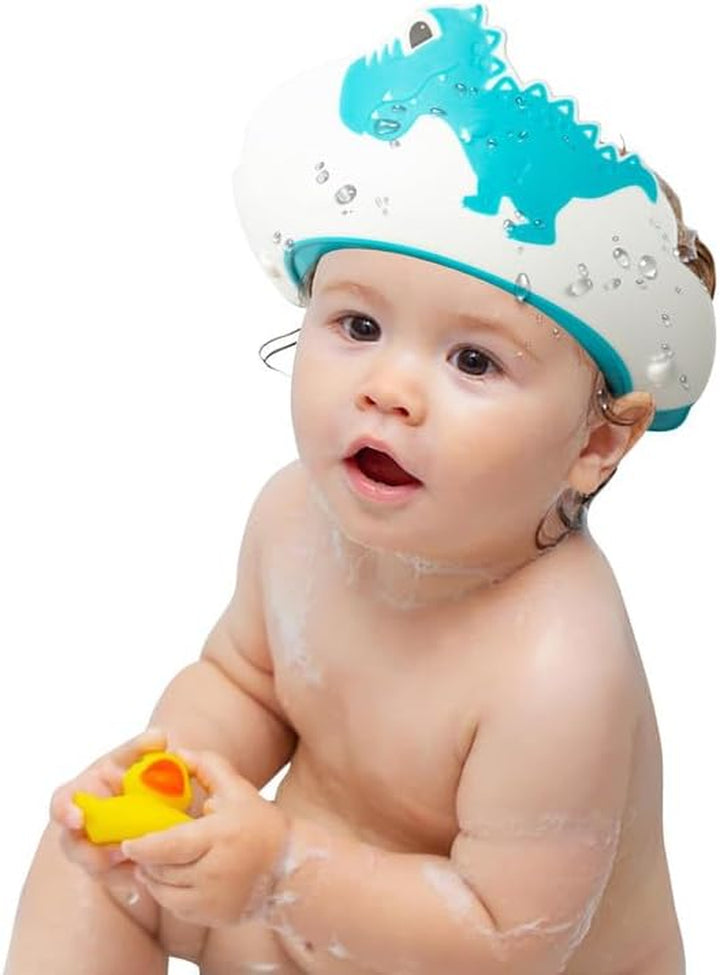 Baby Shower Cap, Kids Shampoo Shower Bath Cap Adjustable Hair Washing Shampoo Shield Baby Visor for Eyes and Ears Protector (Pink)