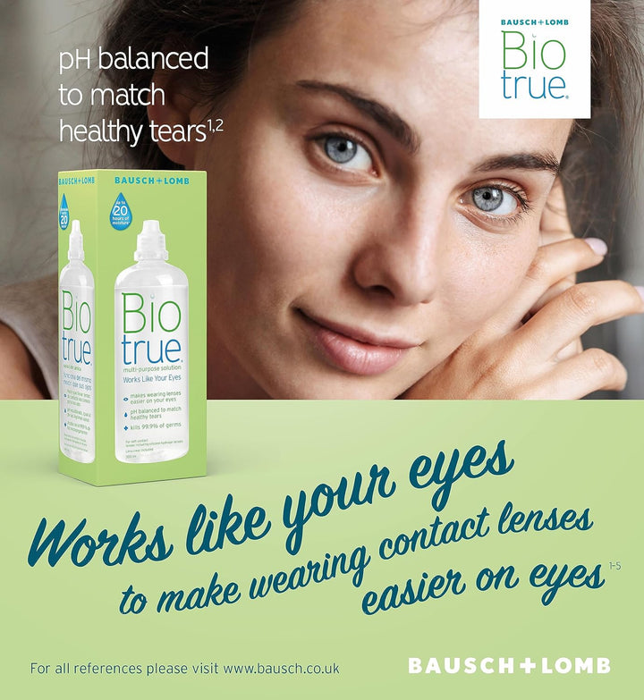 Multi-Purpose Contact Lens Solution, 300 Ml - Cushions and Rehydrates Soft Contact Lenses Comfortable Wear - Condition, Clean, Remove Protein, Disinfect and Rinse - Includes Lens Case