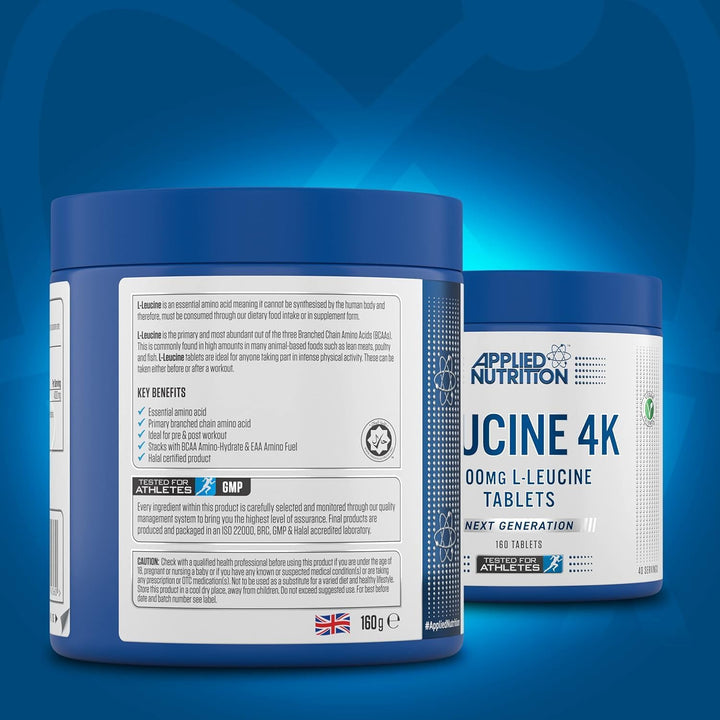 – L-Leucine 4000Mg – Leucine 4K Capsules – Best Essential Amino Acid – Best BCAA for Muscle Growth – Fast Muscle Recovery – (180 Caps – 30 Servings) (Unflavoured)