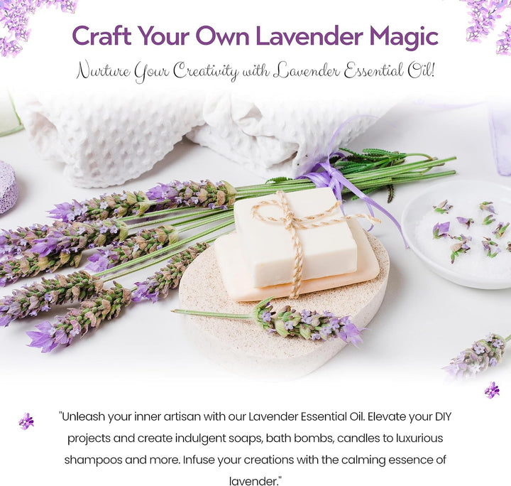 | Lavender Essential Oil 10Ml - 100% Pure - Lavender Oil for Sleep, Aromatherapy, Diffusers for Home - Vegan Friendly