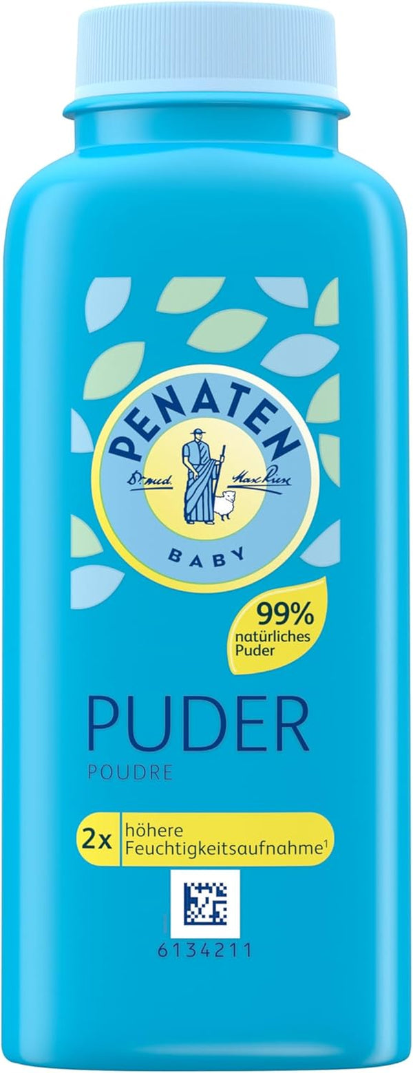 Natural Baby Powder with Aloe & Vitamin E (1 X 100 G) - Protects Sensitive Skin, Absorbs Moisture & Keeps Skin Dry - 99% Ingredients of Natural Origin