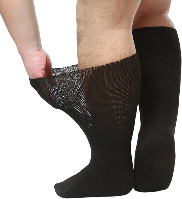Extra Width Diabetic Socks Men Women Wide Edema Sock for Swollen Feet anti Slip Cast Bariatric Hospital Unisex None Binding Diabetic Hospital with Grip