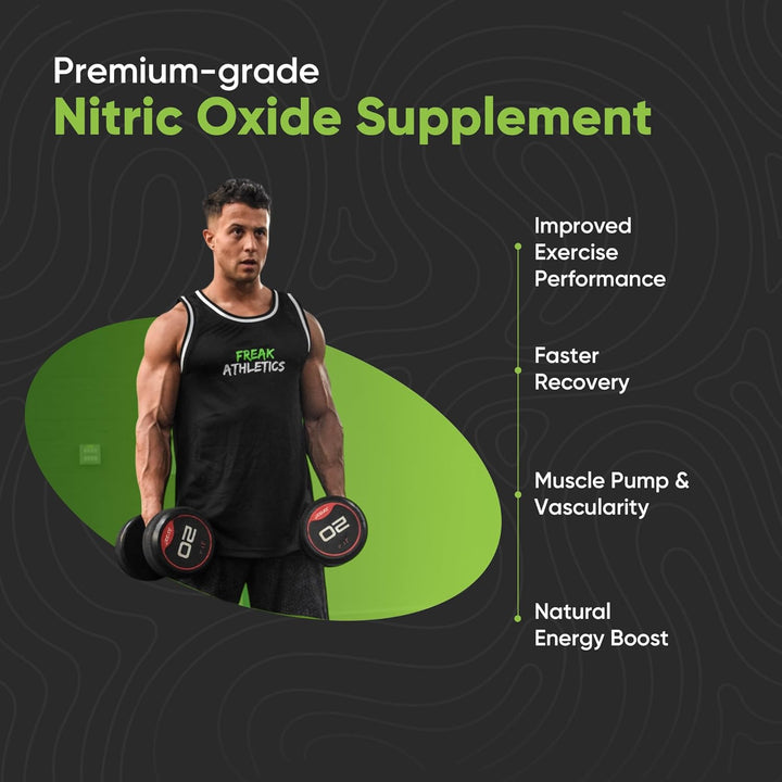 Nitric Oxide Supplements for Men & Women, L-Arginine, L-Citrulline, Beetroot Extract - Nitric Oxide Capsules - Supports Circulation, Endurance & Recovery - 120 Capsules