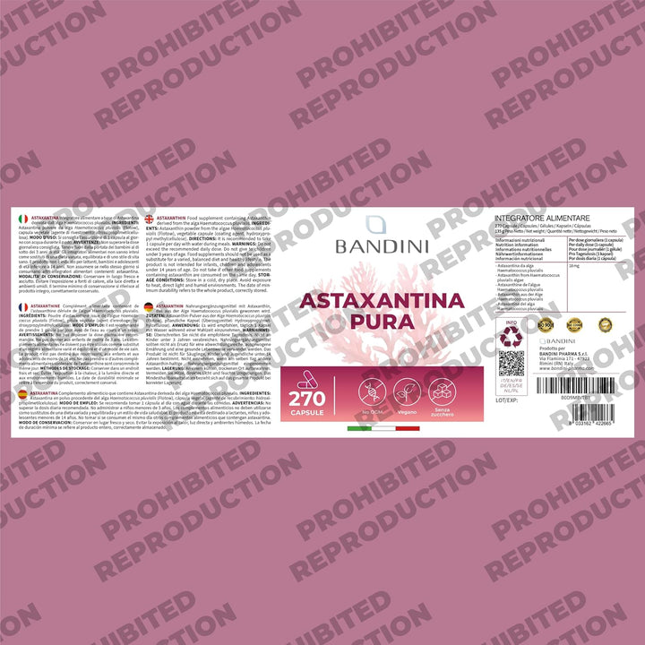 ® Pure Astaxanthin 18 Mg | 270 High Strength Capsules | 9 Months Supply | Powerful Antioxidant from Haematococcus Pluvialis Algae | Astaxantine Supplement, Magnesium Stearate & Gmo-Free | Vegan