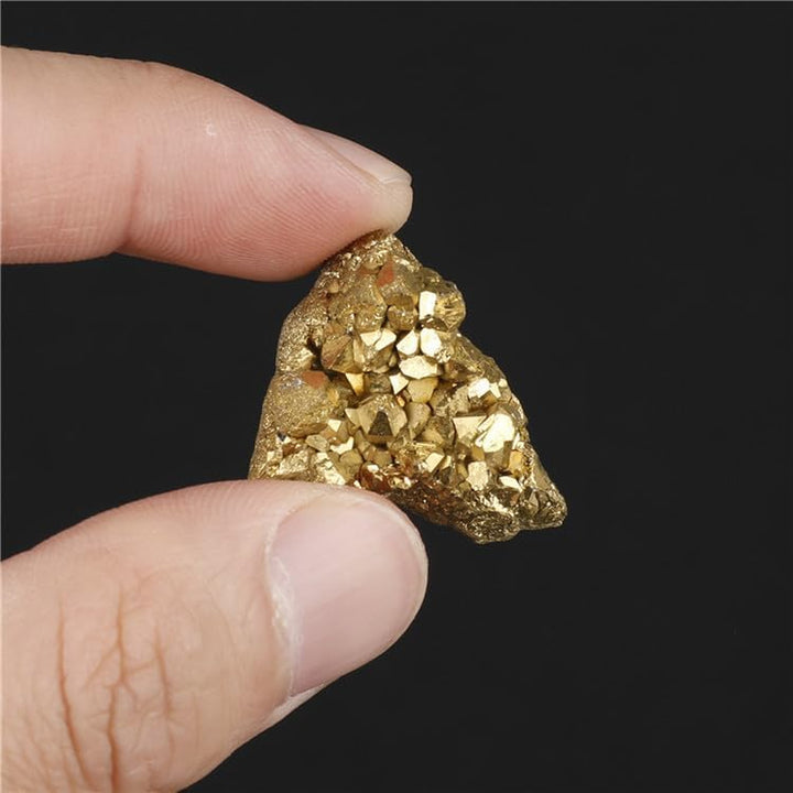 2Pcs Natural Pyrite Stone and Minerals Natural Crystal Quartz Stone for Divination Chakra Energy Healing Stones