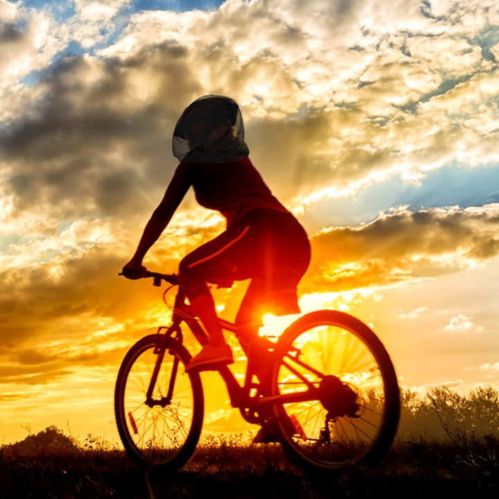 Premium Midge Net for Head 1 Pack, Ultra Large & Long, Extra Fine Holes, Fly & Bug Protection Gear for Camping, Hiking, Fishing, Gardening, Safari, Fit All Hats for Men & Women