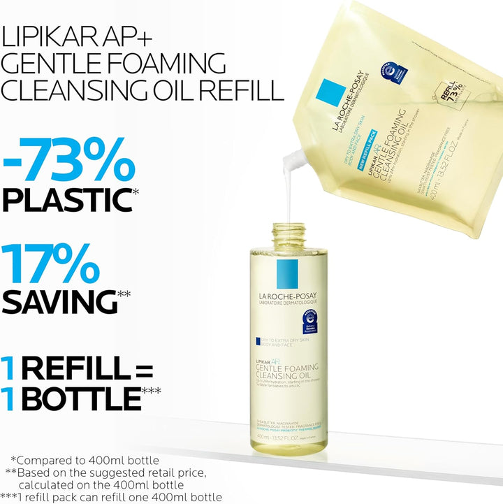 La Roche-Posay Lipikar AP+ Eco-Refill Cleansing Oil 400Ml