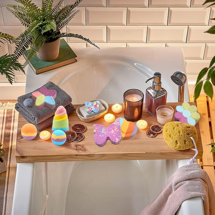 Bath Bombs, 8 Large Bath Bombs Set for Women Organic Natural Handmade Aroma Pure Essential Oil Bubble Bath Balls Fragrant Spa to Moisturize Dry Skin Birthday Day Valentine'S Day Gift(Butterfly)