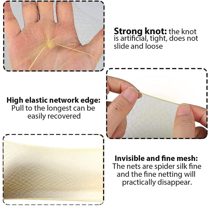 20 Pcs Hair Nets for Women Bun,Invisible Hair Nets Elastic Edge Mesh (Blonde)