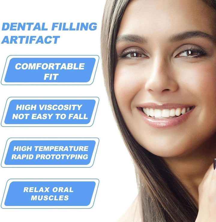 Tooth Filling Repair Kit, Temporary Tooth Filling & Moldable False Teeth Repair Kit – Dental Repair Beads to Replace Missing or Broken Teeth, Halloween False Teeth