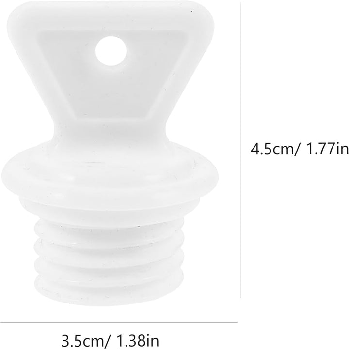 2Pcs Hot Water Bottle Cap, Leakproof Rubber Bottle Plug, Hot Water Bag Cover, Stopper for Water Sack, White