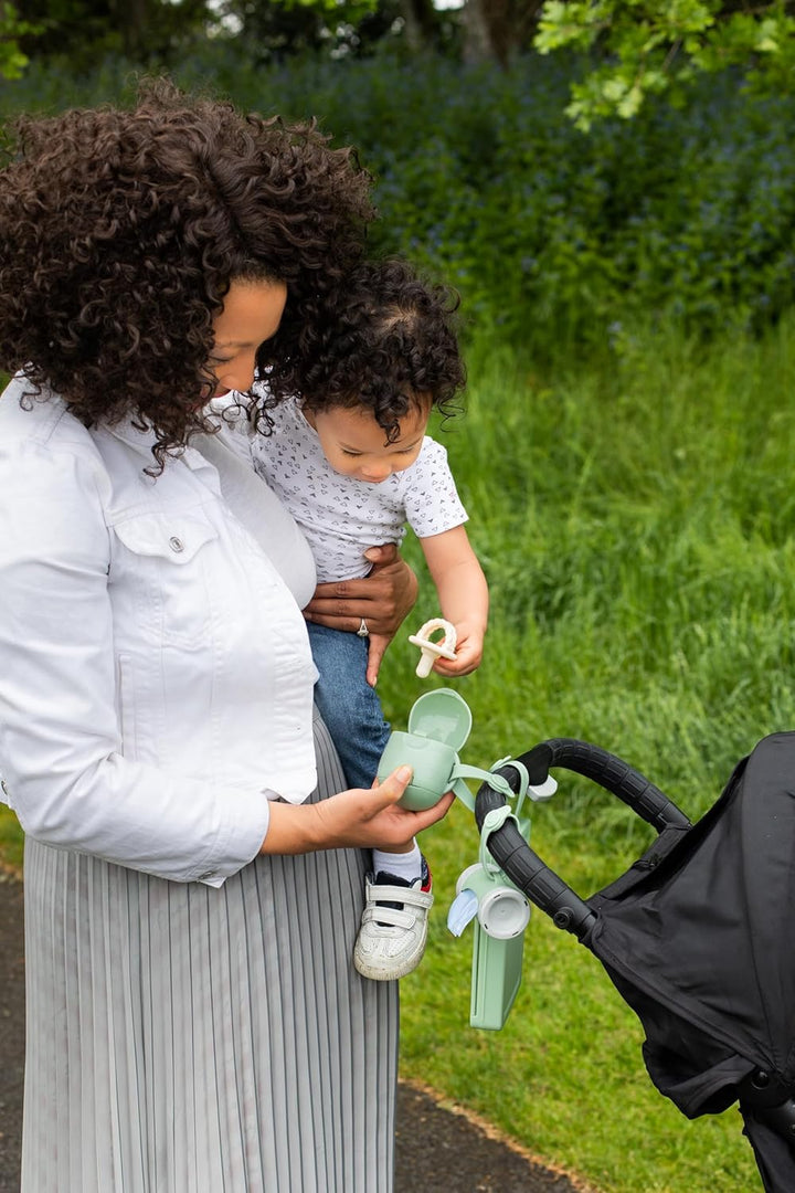 On-The-Go Soother Pod, Dummy Holder, Keeps Baby'S Binkies Clean and Accessible, Portable for Travel, Diaper Bag Accessory Must Have for Newborns, Sage Green