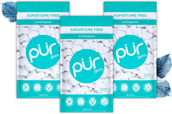 | Sugar Free Chewing Gum | Made with Xylitol | Vegan, Aspartame Free, Gluten Free & Keto Friendly | Natural Spearmint Flavoured Gum, 55 Pieces (Pack of 1)