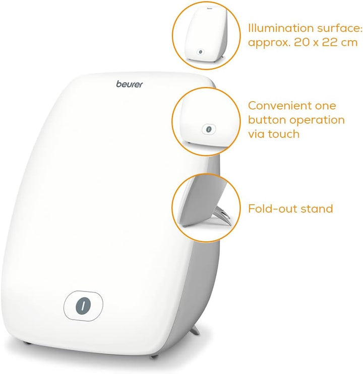 TL41UK Touch Compact LED SAD Lamp, Helps Combat Seasonal Affective Disorder & Delivers 10,000 Lux of Light, Compact Design and Uv-Free LED Light Therapy, Certified Medical Device