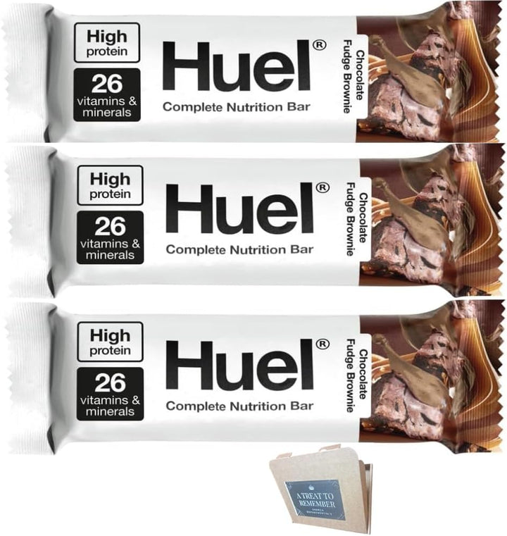 Huuel Complete Nutrition Bar Variety Pack 55G– 4 Flavours (Chocolate Chip Cookie Dough,Chocolate Caramel, Dark Chocolate Raspberry, Fudge Brownie)| (4 Bars, 4 Flavours Variety Pack)