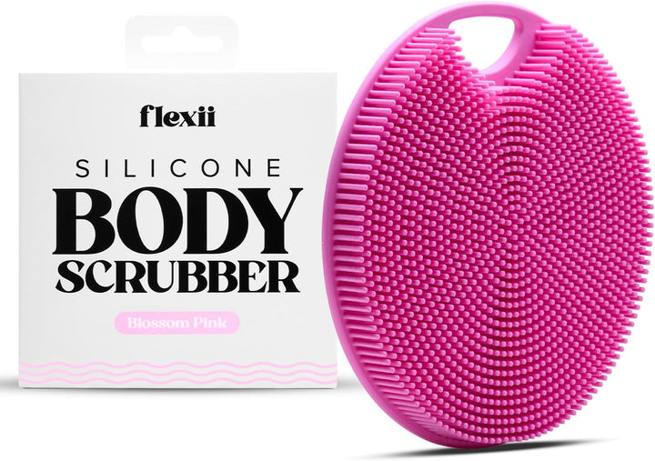 ® Silicone Body Scrubber - Premium Body Brush for Sensitive Skin, Body Exfoliator, Shower Scrubber, Silicone Loofah, Exfoliating Body Buffer for Men & Women - Charcoal
