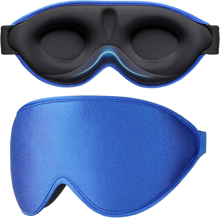 100% Light Blocking Sleep Masks for Men & Women-Zero Pressure Sleeping Eye Mask -3D Ergonomic Design Eye Movement and Eyelash Friendly, Ultra Comfortable Blindfold for Sleeping