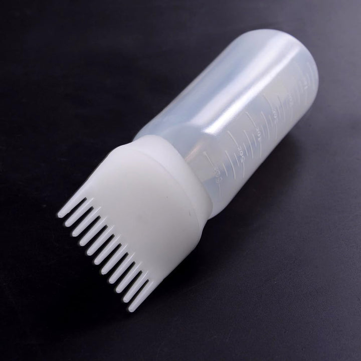 3 Pieces Hair Oil Applicator Bottle Root Comb Hair Dye Brush Applicator Bottle with Graduated 6 Ounce Scale (3 Colors)