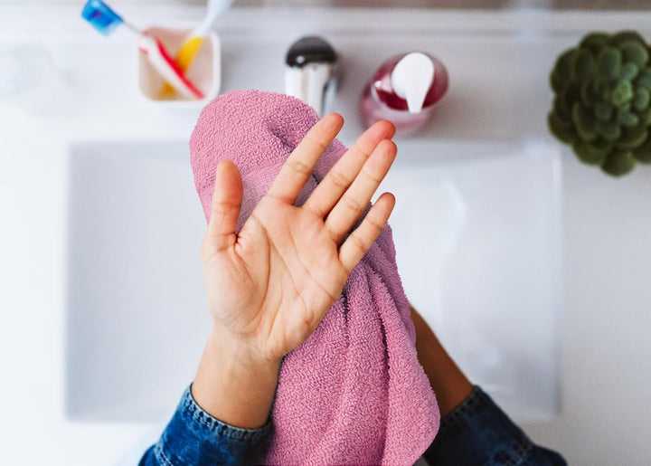 Premium Washcloth Set (30 X 30 CM) 100% Cotton Flannel Face Cloths, Highly Absorbent and Soft Feel Fingertip Towels (12 Pack, Pink)