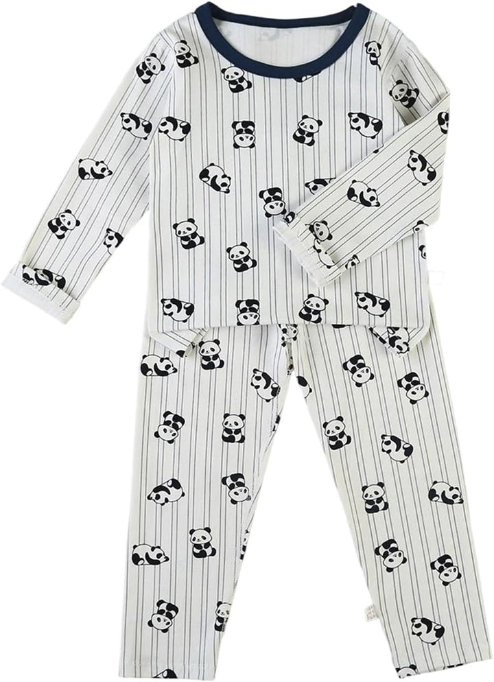 Soft and Cozy Girls Thermal Underwear Long Sleeve Top Pants Loungewear for Toddlers Kids