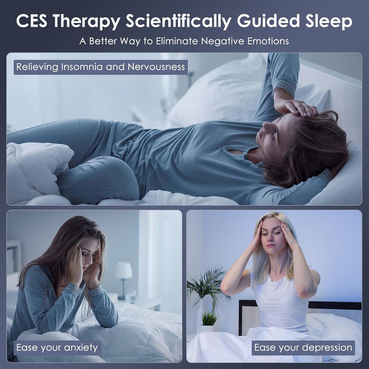 Vagus Nerve Stimulation Device with Ear Clips,Sleep Aids Witn 20Min Timer Function for Adults,Calm Carry Device for Insomnia Sleep with 3 Modes & 28-Level Adjustment