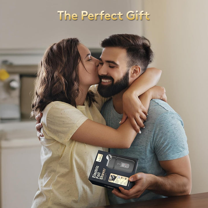 Foil Shaver, Electric Razor for Men, Upgraded Electric Shaver with Pop up Trimmer, USB-C Rechargeable, Waterproof, Cordless, Double Floating Blade for Close Shaving, Black