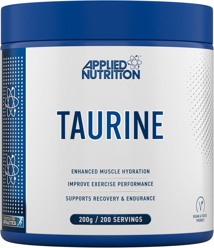 Taurine Powder 1000Mg - Pure & Natural Supplement for Enhanced Muscle Hydration, Recovery, & Endurance - Ideal for Workout & Bodybuilding - Supports Heart Health & Energy Boost (200G - 200 Servings)