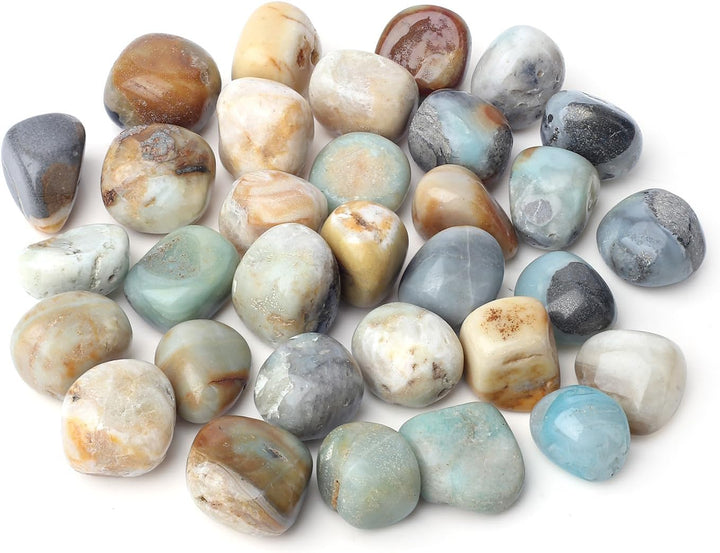 0.55Lb Healing Crystals Gemstones Set Polished Gems Stones for Kids Decorative Coloured Tumbled Bulk Chakra Spiritual Reiki Divination Meditation Rock Stone 15PCS