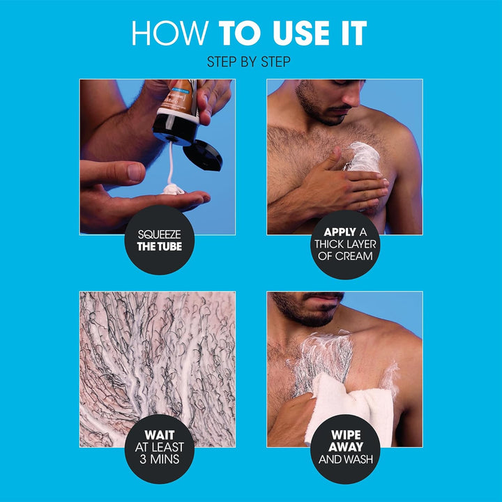 Hair Removal Cream, Depilatory Cream, Hair Removal Cream for Men for Chest, Back, Legs & Arms, 200Ml