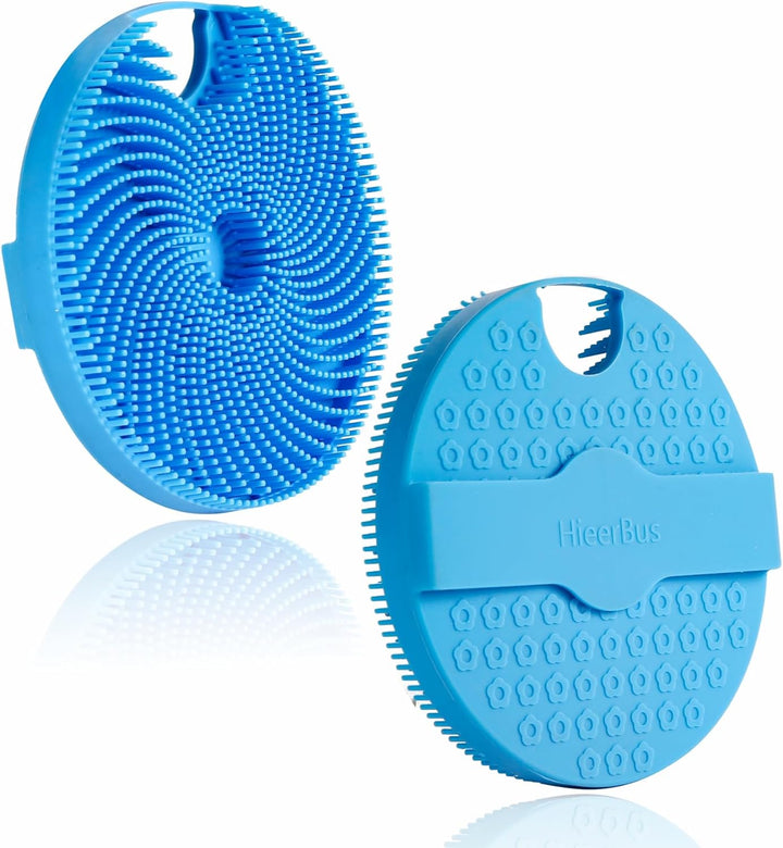 Silicone Body Scrubber, Gentle Exfoliating Body Scrubber in Shower Silicone Loofah with Easily Lather Bristles, Long Lasting, and More Hygienic than Traditional Shower Loofah,1 Pack, Black…