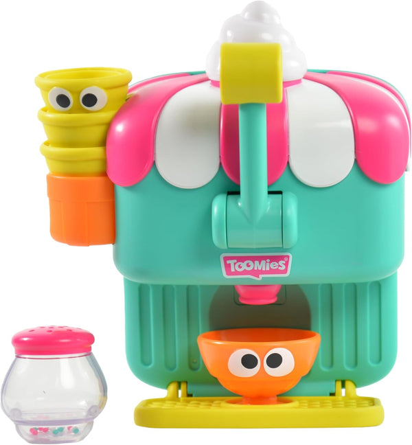 Foam Cone Factory Deluxe - Ice Cream Foam Maker Baby Bath Toys - Wall Mounted Bubble Bath Toys for Kids - Pretend Play Water Toys - Toddler and Baby Sensory Toys - plus 18 Month Old Toys