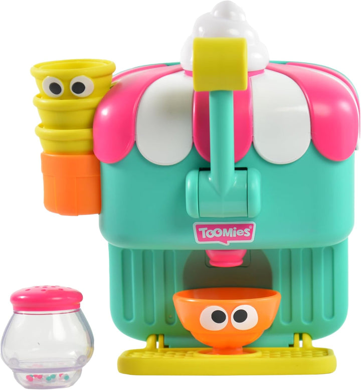 Foam Cone Factory Deluxe - Ice Cream Foam Maker Baby Bath Toys - Wall Mounted Bubble Bath Toys for Kids - Pretend Play Water Toys - Toddler and Baby Sensory Toys - plus 18 Month Old Toys