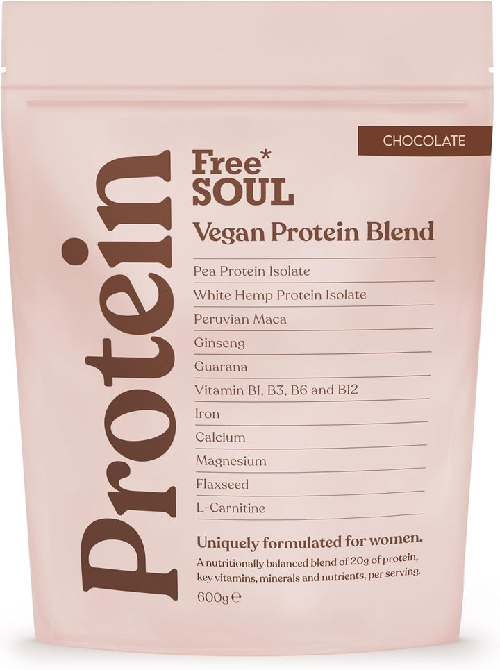 Vegan Protein Powder | Formulated for Women | 600G | 20G Protein with Added Nutrients | Gluten & Soy Free Plant-Based Nutrition Shake | Pea & Hemp Isolate Protein | Chocolate Flavour