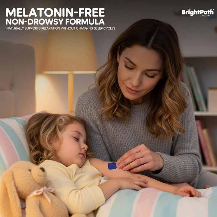 Sleep Patches for Kids – Natural Bedtime Support | 30 Patches (30-Day Supply) | Gentle Sleep Aid for Kids | Melatonin-Free, Herbal & Magnesium Formula