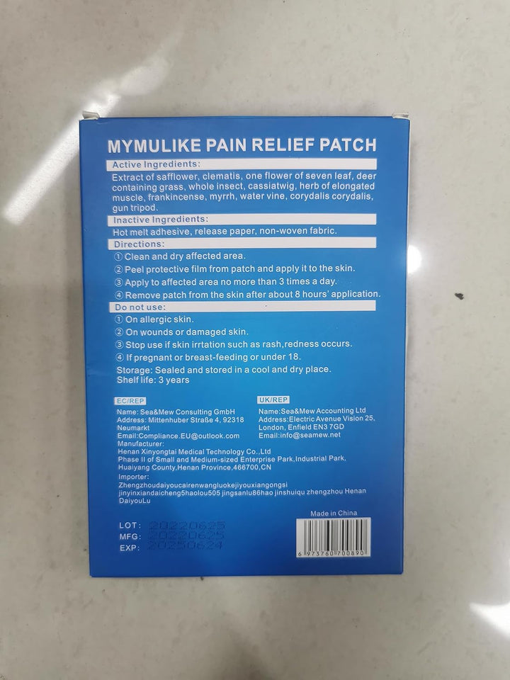 20Pcs Pain Relief Patches, Heat Patches for Pain Relief Fast-Acting Patches Long Lasting Relief of Pains for Knee, Back, Neck, Shoulder Pain and Muscle Soreness Knee Pain Relief Patch