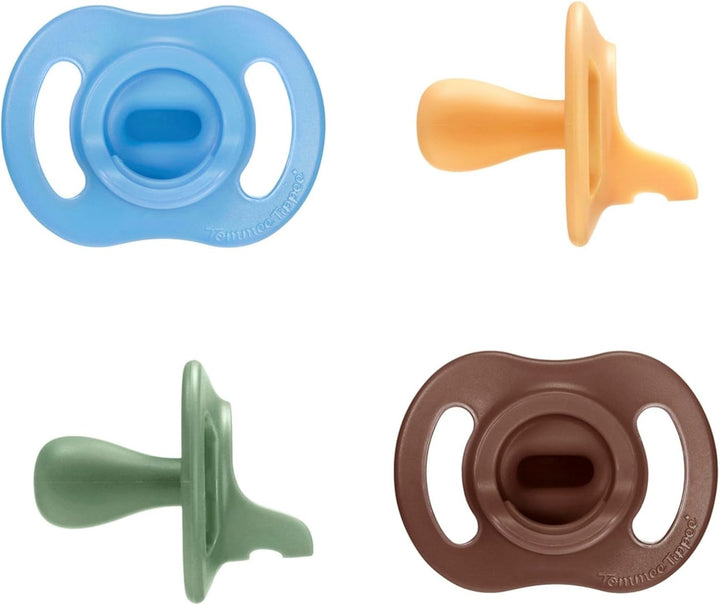 Ultra-Light Stayput Dummy, 0-6M, 4-Pack, One-Piece Silicone Soother